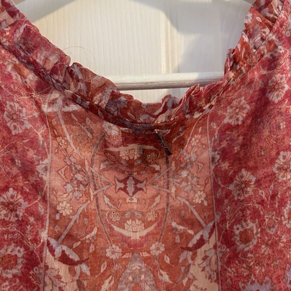 Misa Los Angeles Lilian Dress Washed Rose Pink Womens Size Large Ruffle Mini - Picture 10 of 12